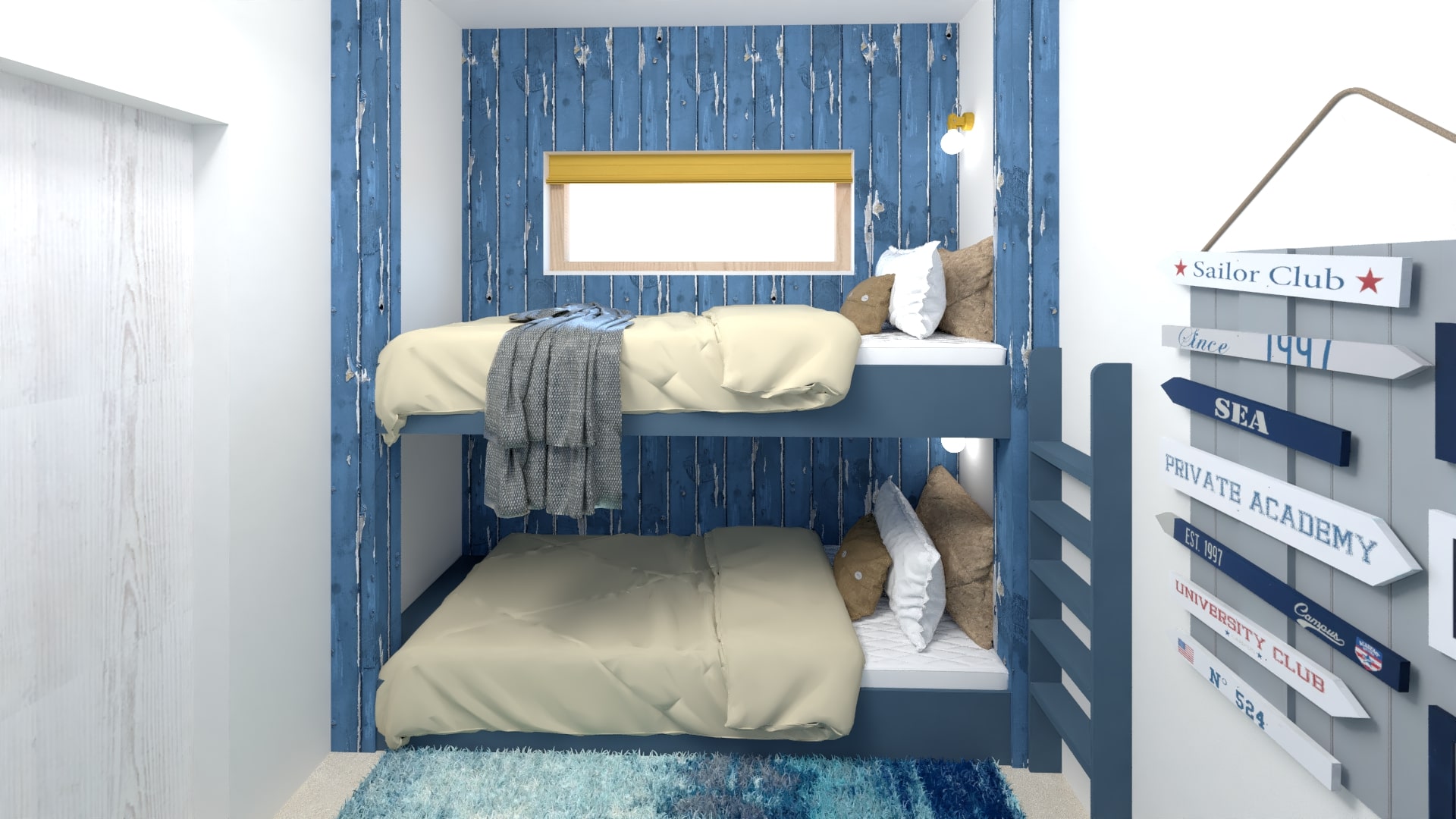 poschodová posteľ s hosťovskej izbe